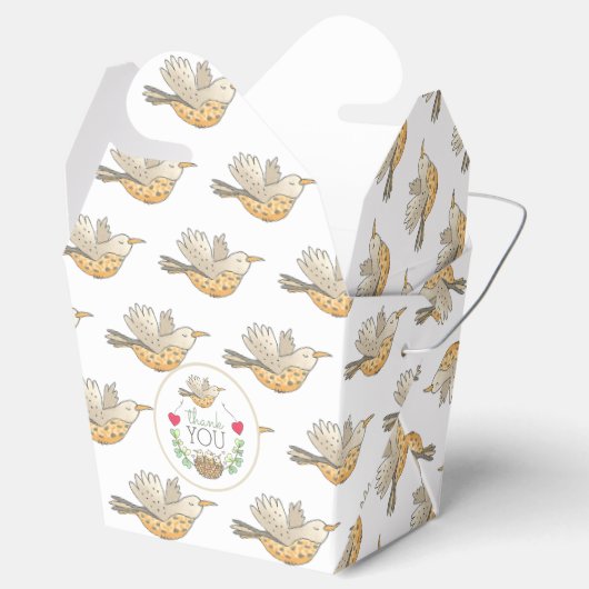 ママ飛んでいるバードオーバー巣ハートありF フェイバーボックス (オープン)