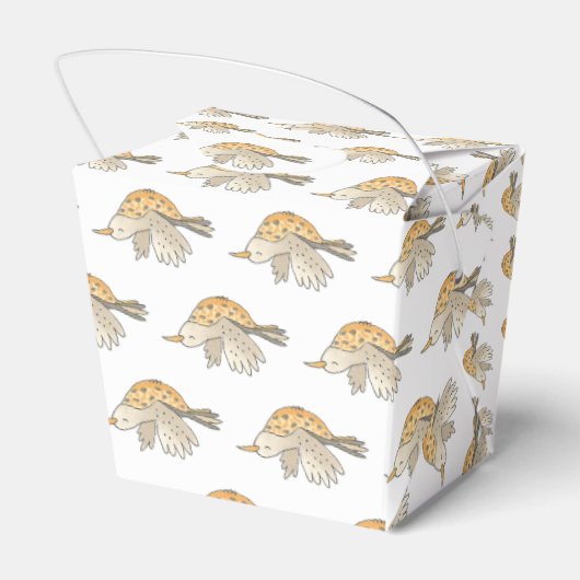 ママ飛んでいるバードオーバー巣ハートありF フェイバーボックス (裏面サイド)