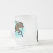ママ馬~マグカップ フロストグラスマグカップ (正面左)