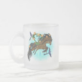 ママ馬~マグカップ フロストグラスマグカップ (左)