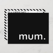 ママ驚きのパーティー インビテーションポストカード (正面/裏面)