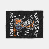 ママ高価な難しい&;バックハロウィーンを話す フリースブランケット (正面(横))