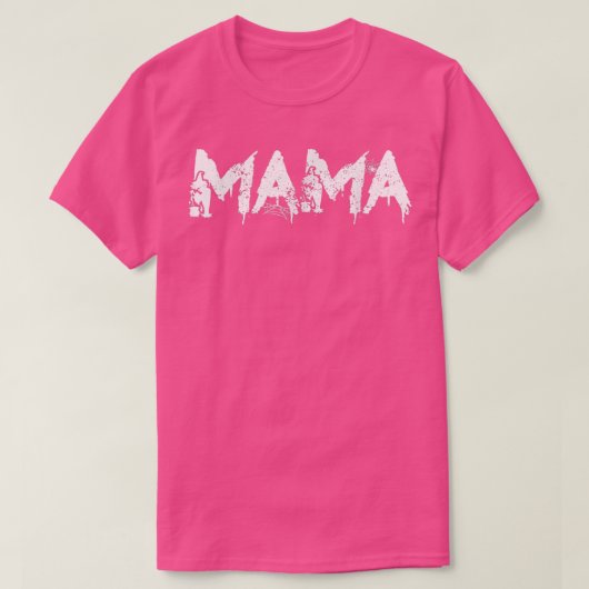 ママ魔女スパイダーウェブホラーハロウィーンの衣装 Tシャツ (デザイン正面)