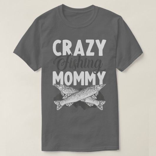ママ魚釣りバディおもしろいフライフィッシングママの衣装 Tシャツ (デザイン正面)