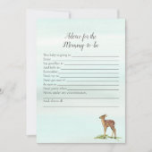 ママ鹿の赤ちゃんゲームのためのアドバイス - フォレストアドベンチャー 招待状 (正面)