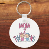 ママ2ツインズボーイ&ガール キーホルダー (正面)
