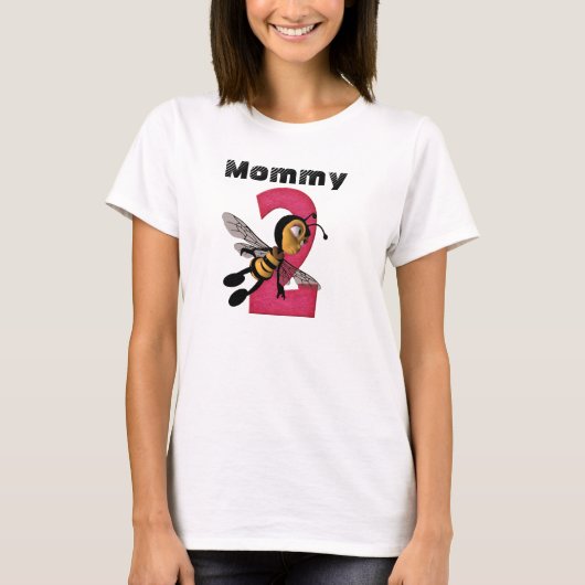 ^^ママ2BEE女子妊婦のTシャツ Tシャツ (正面)