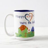 ママ50誕生日 ツートーンマグカップ (左)