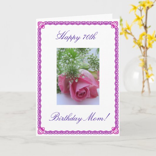 ママ70誕生日 カード (黄色い花)