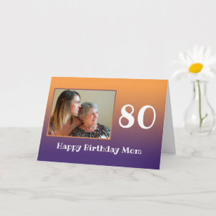 ママ80th誕生日80歳文字写真テンプレート カード