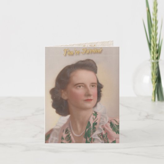 ママ90番目の誕生日招待状 招待状 (正面)