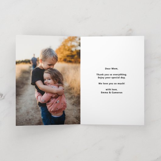 ママ、あなたが一番!| 母の日おめでとう 箔シーズンカード (内側レイダウン)