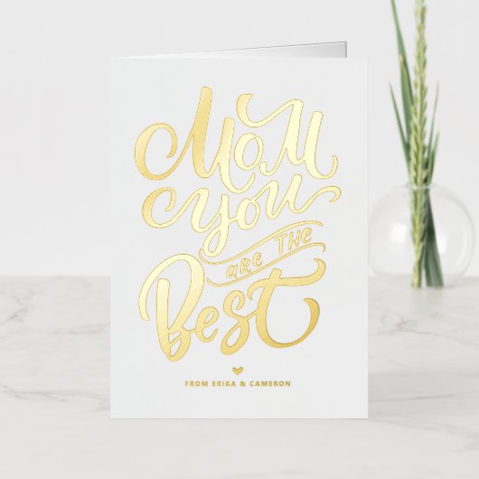 ママ、あなたが一番!| 母の日おめでとう 箔シーズンカード (正面)