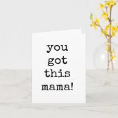 ママ、あなたならできる！　産休カード カード (黄色い花)