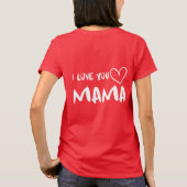 「ママ、あなたは彼女の翼」女性のTシャツ – Heartfe Tシャツ (裏面)