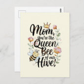 ママ、あなたは私たちのハチの女王様  ポストカード (正面/裏面)
