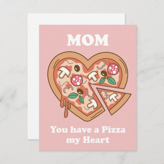 ママ、あなたは私のハートをピザに持ってる シーズンカード (正面/裏面)