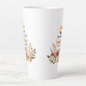 ママ、あなたは私の太陽の光 – フローラサンライズメッセージ カフェラテマグ (正面)