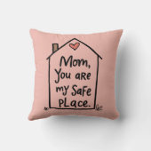 「ママ、あなたは私の安全な場所」 - Cozy Mother's Day クッション (裏面)