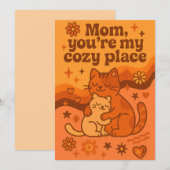 ママ、あなたは私の心地よい場所 レトロデザイン シーズンカード (正面/裏面)