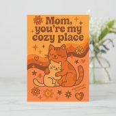 ママ、あなたは私の心地よい場所 レトロデザイン シーズンカード (スタンド正面)