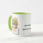 ママ、ありがとうピーチブーケ母のデイコーヒー マグカップ (正面左)