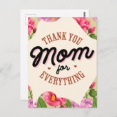 ママ、いつもありがとう母の日の挨拶 ポストカード (正面/裏面)