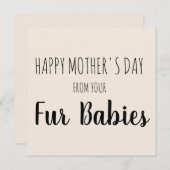 ママ、いつもありがとう！愛してるよ（Happy Mother's Day From Your Bab シーズンカード (正面/裏面)