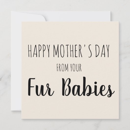 ママ、いつもありがとう！愛してるよ（Happy Mother's Day From Your Bab シーズンカード (正面)