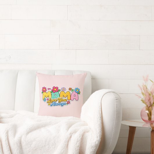 🌸💖 「ママ、いつも愛してる」ピロー 🛋️✨ クッション (ソファ)