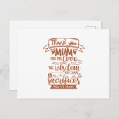 ママ いつも愛と知恵をありがとう あなたがくれたすべてのものに感謝してます ポストカード (正面/裏面)