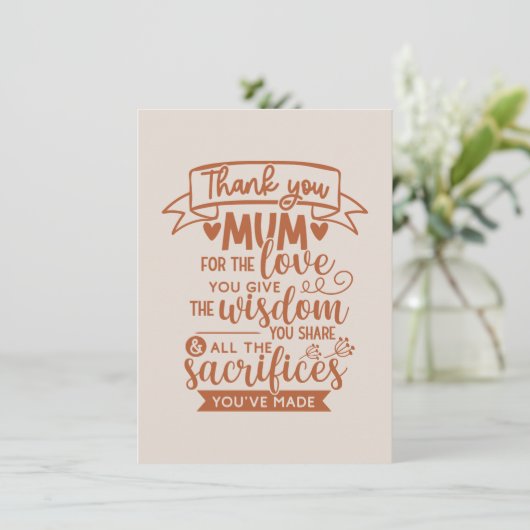 ママ いつも愛と知恵をありがとう シーズンカード (スタンド正面)