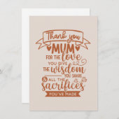 ママ いつも愛と知恵をありがとう シーズンカード (正面/裏面)