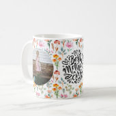 ママ&おばあちゃんの思い出:フローラ写真コラージュ コーヒーマグカップ (正面左)