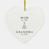 ママ |おばあちゃん今年のクリスマス セラミックオーナメント (正面)