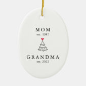 ママ |おばあちゃん今年のクリスマス セラミックオーナメント (正面)