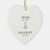 ママ |おばあちゃん今年。クリスマスセラミックオーナメント セラミックオーナメント (右)