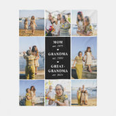 ママ、おばあちゃん素晴らし、おばあちゃん毛布を確立 フリースブランケット (正面)