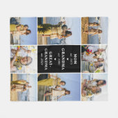 ママ、おばあちゃん素晴らし、おばあちゃん毛布を確立 フリースブランケット (正面(横))