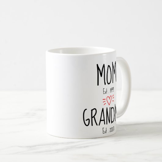 ママ、おばあちゃん#2最初の時間おばあちゃん、ギフト新おばあちゃん コーヒーマグカップ (正面右)
