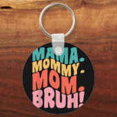 ママ お母さん おふくろ グルーヴィー母の日 1 キーホルダー (正面)