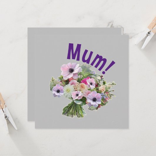 ママ！お花 カード (正面/裏面インサイチュ)