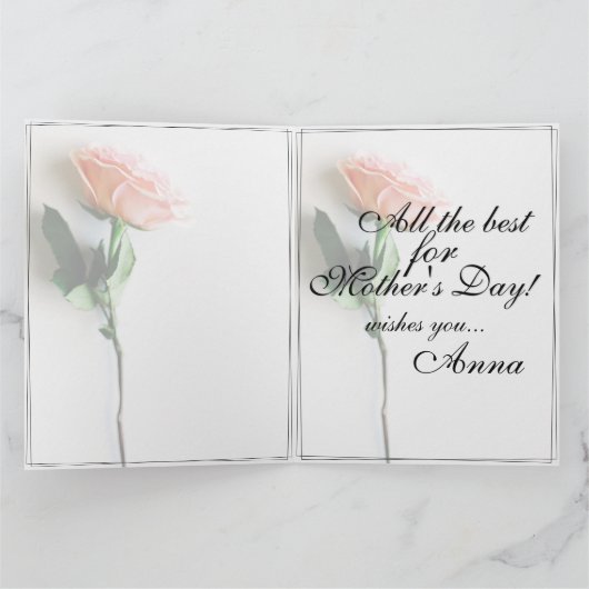 ママ – かけがえのない存在 | クラシックカード - ローズ M カード (内部)