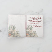 ママ - かけがえのない存在 - ブーケ カード (内部)