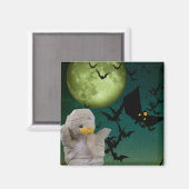 ママ、こうもり&ムーンハロウィーン マグネット (正面/裏面)