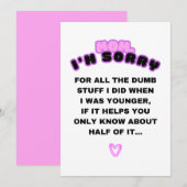 ママ、ごめんね - 母の日の特別なカード シーズンカード (正面/裏面)