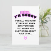 ママ、ごめんね - 母の日の特別なカード シーズンカード (スタンド正面)