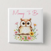 ママ | ウッドランドをテーマにした赤ちゃんシャワー 缶バッジ (正面)