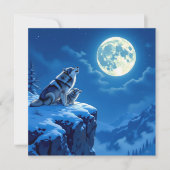 ママ・ウルフと赤ちゃんの月でのハウリング シーズンカード (正面)