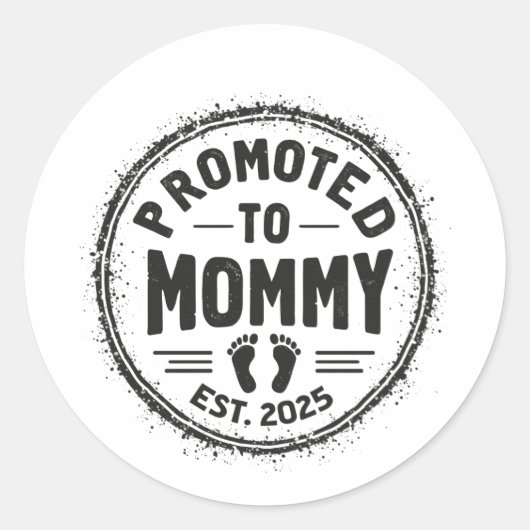 ママ・エストに昇格。2025年度妊娠発表 ラウンドシール (正面)